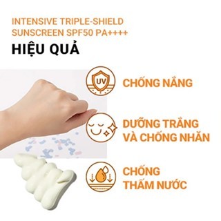 Kem chống nắng Innisfree Triple Shield SPF50+ PA+++ 2022 50ml giúp điều chỉnh màu da, chống thắm nước