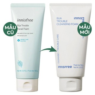 Sữa rửa mặt Innisfree Bija Trouble Cleansing Foam 150g kiểm soát dầu thừa hỗ trợ giảm mụn