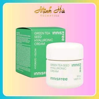 Kem dưỡng trà xanh Innisfree Green Tea Seed Hyaluronic Cream 50ml (Mẫu mới) dưỡng ẩm phục hồi da
