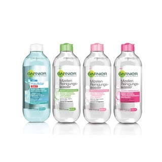 Tẩy trang Garnier Cleansing Water 400ml đủ màu vàng, hồng, xanh lá, xanh dương, đỏ giúp làm sach da dịu nhẹ
