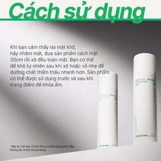 Xịt khoáng Innisfree Green Tea Mist 150ml cấp ẩm, cố định lớp trang điểm cùng với hương thơm trà xanh tươi mát dễ chịu