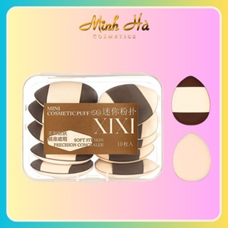 Set hộp 10 bông mút Xixi ngón tay nhiều màu tháng khí phù hợp mọi loại da
