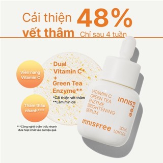 Serum Innisfree Vitamin C Green Tea Enzyme Brightening 30ml dưỡng trắng da mờ thâm mụn