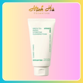 Sữa rửa mặt trà xanh Innisfree Green Tea Hydrating Amino Acid Cleansing Foam 150g (mẫu mới) dưỡng ẩm chống lão hóa da