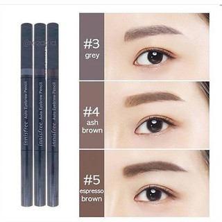 Chì kẻ mày 2 đầu Innisfree Auto Eyebrow Pencil 2g tạo chân mày tự nhiên sắc nét