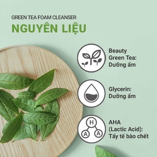 Sữa rửa mặt Innisfree Green Tea Amino Hydrating Foam Cleanser 150ml chiết xuất trà xanh dành cho da nhờn mụn