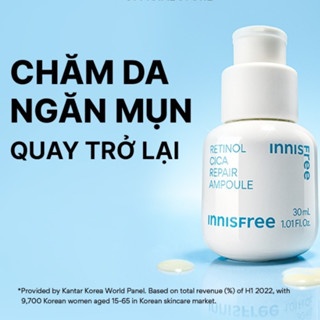 Serum Innisfree Retinol Cica Repair Ampoule 30ml ngừa mụn, căng bóng da