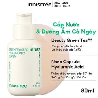 Serum trà xanh Innisfree Green Tea Seed Hyaluronic Serum 30ml tăng cường độ ẩm, hàng rào bảo vệ da, làm dịu da
