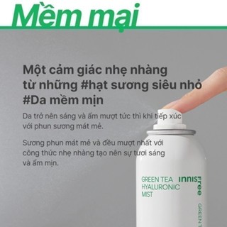 Xịt khoáng Innisfree Green Tea Mist 150ml cấp ẩm, cố định lớp trang điểm cùng với hương thơm trà xanh tươi mát dễ chịu