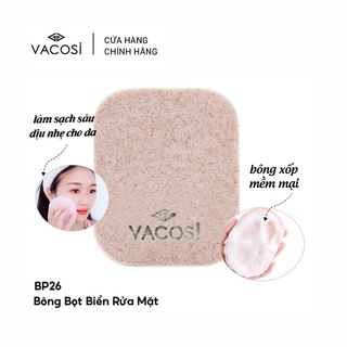 Bông bọt biển rửa mặt Vacosi Pink Cleansing Sponge BP26 giúp da sạch hơn
