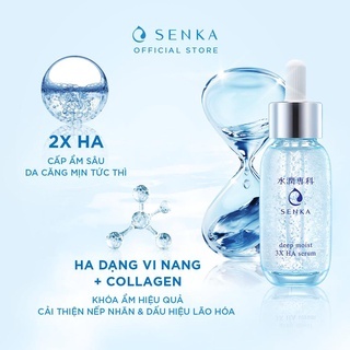 Tinh chất Senka Deep Moist 3X HA Serum 30ml giúp dưỡng ẩm chuyên sâu và ngừa lão hóa