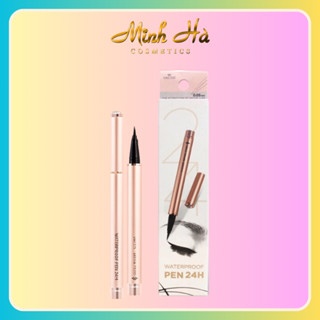 Bút kẻ mắt nước đen bóng không trôi Vacosi 24H Waterproof Pen 2g thiết kế nhỏ gọn độ bám cao