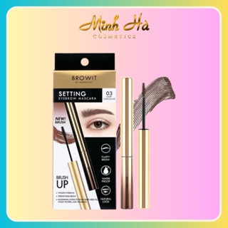 Mascara Browit By Nongchat Setting Eyebrow Brush Up 5g định hình mày tự nhiên giữ nếp suốt cả ngày