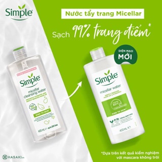 Nước tẩy trang Simple Kind to Skin Micellar Cleansing Water 200/400ml dành cho da nhạy cảm
