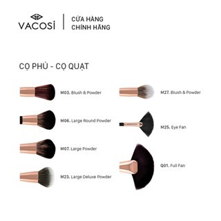 Cọ phủ đầu dẹp tán xòe Vacosi Large Powder Brush - M07 cọ đầu lông lớn tán xòe rộng