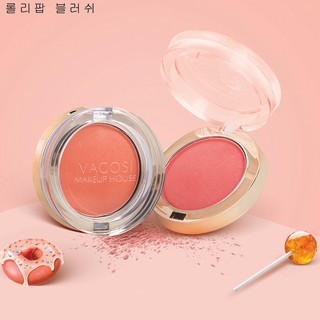 Phấn má hồng Vacosi VP08 Lolipop Blush Powder 5g chất phấn mịn dễ tán