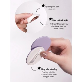 Set 2 bông trang điểm Vacosi dáng tròn BP58 chất bông mềm mịn che phủ tốt