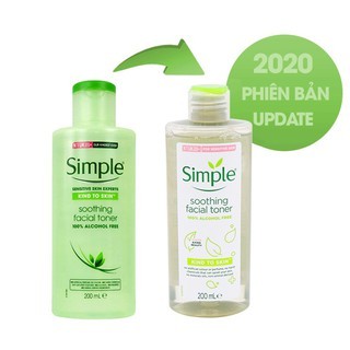 Nước hoa hồng Simple Smooth Facial 200ml dịu nhẹ, phù hợp với mọi loại da
