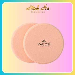 [Gói 2 cái] Bông phấn ướt Vacosi BP03 chất bông mềm mịn thiết kế nhỏ gọn