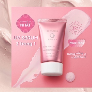 Serum chống nắng 3in1 Senka aqua Bright Serum in CC SPF50+ PA++++ 40g chống nắng, giảm thâm sạm, trắng hồng