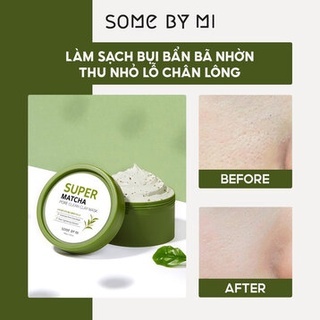 Mặt nạ đất sét trà xanh Some By Mi Super Matcha Pore Clean Clay Mask 100g làm sạch lỗ chân lông