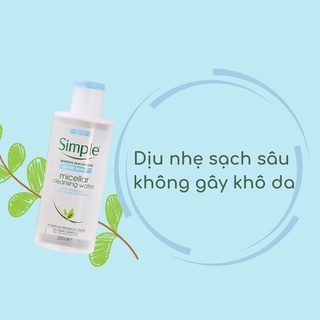 Nước tẩy trang Simple Water Boost Micellar Cleansing Water 400ml dưỡng ẩm dành cho da khô