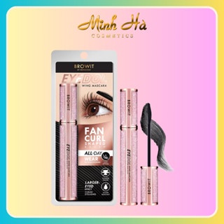 Mascara Nongchat Eyedol Fan Curl Shaped Brush #One Black 8g giúp mi cong dài không lem trôi