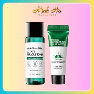 Kem chống nắng AHA mini 5ml, Toner AHA Some By Mi 30ml làm dịu da, tẩy tế bào chết, giảm mụn