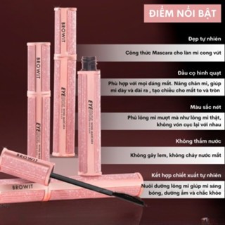 Mascara Nongchat Eyedol Fan Curl Shaped Brush #One Black 8g giúp mi cong dài không lem trôi
