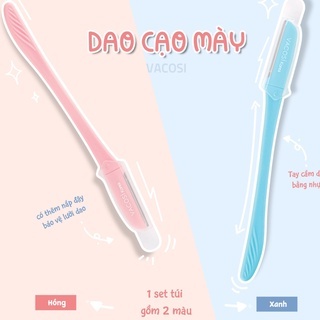 Bộ 2 dao cạo lông mày Vacosi thiết kế gọn nhẹ dễ sử dụng