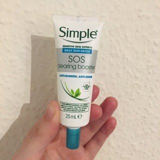 Kem dưỡng ẩm Simple Daily Skin Detox SOS Clearing Booster 25ml làm dịu da