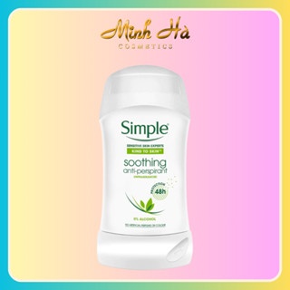 Sáp khử mùi Simple Soothing Anti-Perspirant 40ml dành cho da nhạy cảm