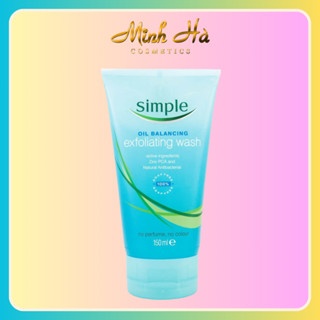 Sữa rửa mặt Simple Clear Skin Oil Balancing Exfoliating Wash 150ml kiểm soát dầu, nhờn