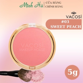 Phấn má hồng Vacosi VP08 Lolipop Blush Powder 5g chất phấn mịn dễ tán