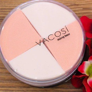 Bông phấn ướt Vacosi 4 miếng BP27 tiện lợi dễ sử dụng