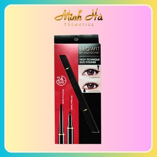 Bút kẻ mắt 2 đầu Browit By NongChat HighTechnique Duo Eyeliner 0,5ml + 0,14gr bền màu, chống lem suốt ngày dài