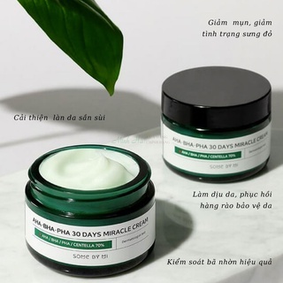 Kem dưỡng Some By Mi AHA- BHA- PHA 30 Days Miracle Cream 50g hỗ trợ giảm mụn hiệu quả
