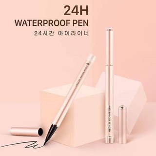 Bút kẻ mắt nước đen bóng không trôi Vacosi 24H Waterproof Pen 2g thiết kế nhỏ gọn độ bám cao