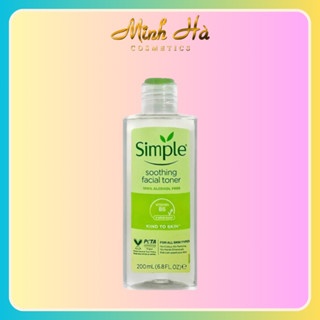 Nước hoa hồng Simple Smooth Facial 200ml dịu nhẹ, phù hợp với mọi loại da