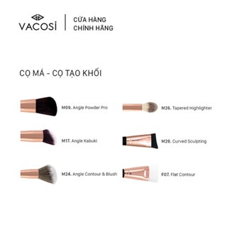Cọ má đầu xéo Vacosi Angle Contour & Blush Brush M24 chất lông mịn mượt dễ dàng sử dụng