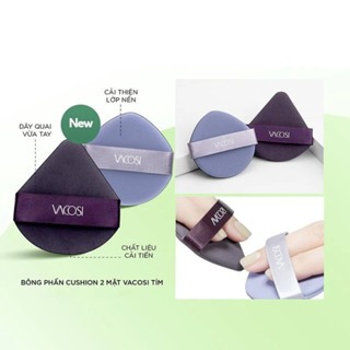 Bông phấn cushion Vacosi BP53 bông phấn siêu mềm mịn có thể sử dụng cả 2 mặt