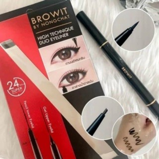 Bút kẻ mắt 2 đầu Browit By NongChat HighTechnique Duo Eyeliner 0,5ml + 0,14gr bền màu, chống lem suốt ngày dài