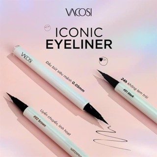 Bút kẻ mắt nước Vacosi 24h Waterproof Eyeliner VM25 #01 Black 6g bền màu không lem