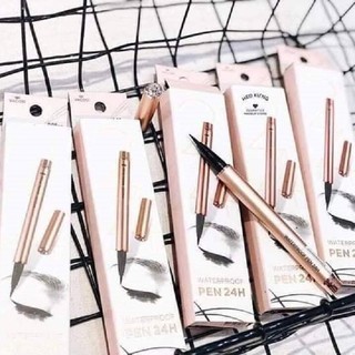 Bút kẻ mắt nước đen bóng không trôi Vacosi 24H Waterproof Pen 2g thiết kế nhỏ gọn độ bám cao