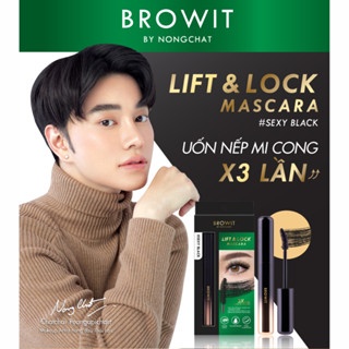 Mascara Browit by Nongchat Lift & Lock 6g #Sexy Black uốn nếp mi dày và cong gấp 3 lần