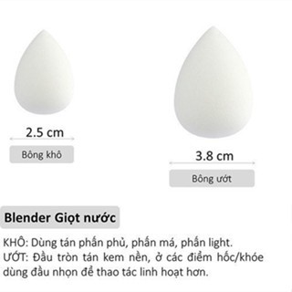 Set 3 bông mini Blender Vacosi PH05 khác nhau nở đều tạo được bước trang điểm nền tự nhiên với lớp phấn lâu trôi hơn