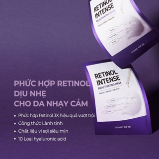 Mặt nạ giấy Some By Mi Retinol Intense Reactivating Mask 22g cải thiện nếp nhăn da căng mịn