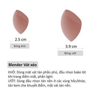 Set 3 bông mini Blender Vacosi PH05 khác nhau nở đều tạo được bước trang điểm nền tự nhiên với lớp phấn lâu trôi hơn