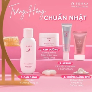 Serum chống nắng 3in1 Senka aqua Bright Serum in CC SPF50+ PA++++ 40g chống nắng, giảm thâm sạm, trắng hồng