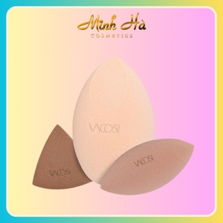 Set 3 bông mút Vacosi Versalie Nâu BP42 80g kiểu dáng khác nhau kích thước nhỏ gọn